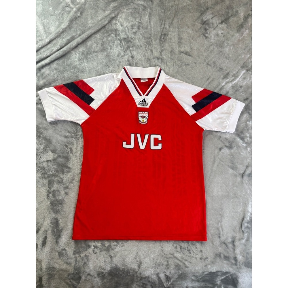 Adidas Jvc Soccer Jersey 1992-1994 Arsenal Home Ian Wright #8 Mens 42-44 Red